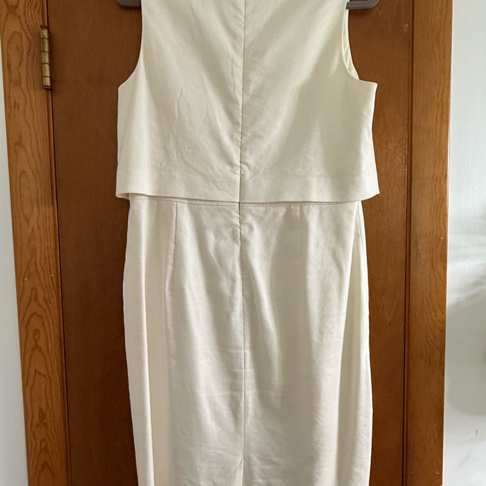 Ann Taylor Cream Midi Dress - Picture 2 of 5